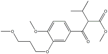 2-[4-Methoxy-3-(3-Methoxy-propoxy)-benzoyl]-3-Methyl-butyric acid Methyl ester 구조식 이미지