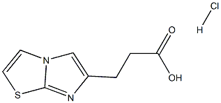 3-Imidazo[2,1-b][1,3]thiazol-6-ylpropanoic acid hydrochloride Structure
