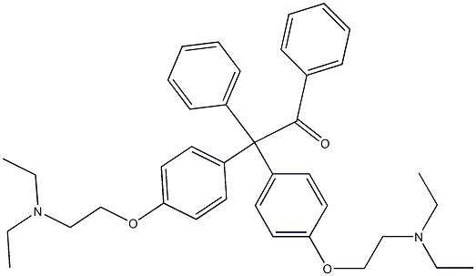 2,2-Bis[4-[2-(DiethylaMino)ethoxy]phenyl]-1,2-diphenylethanone 구조식 이미지