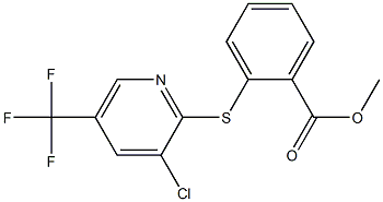 Methyl 2-{[3-chloro-5-(trifluoromethyl)pyridin-2-yl]sulphanyl}benzenecarboxylate 구조식 이미지