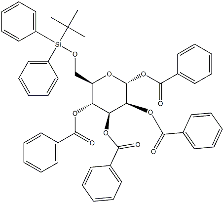 1,2,3,4-Tetra-O-benzoyl-6-O-tert-butyldiphenylsilyl-a-D-mannopyranose 구조식 이미지