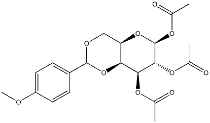 1,2,3-Tri-O-acetyl-4,6-O-(4-methoxybenzylidene)-b-D-galactopyranose Structure