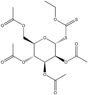 2,3,4,6-Tetra-O-acetyl-a-D-mannopyranosyl ethylxanthate 구조식 이미지
