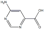 4-amino-6-pyrimidinecarboxylic acid 구조식 이미지
