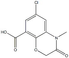 6-Chloro-4-methyl-3,4-dihydro-3-oxo-2H-1,4-benzoxazine-8-carboxylic acid 구조식 이미지
