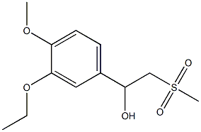 1-(3-ethoxy-4-methoxyphenyl)-2-(methylsulfonyl)ethan-1-ol 구조식 이미지