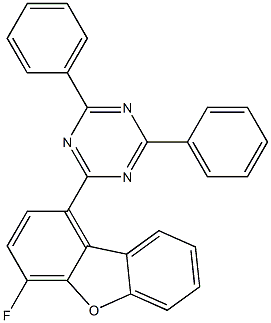 2-(4-fluorodibenzo[b,d]furan-1-yl)-4,6-diphenyl-1,3,5-triazine Structure