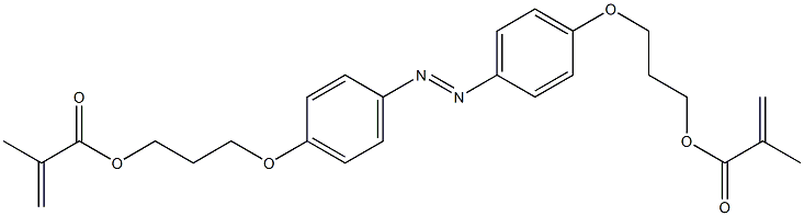 (E)-((diazene-1,2-diylbis(4,1-phenylene))bis(oxy))bis(propane-3,1-diyl) bis(2-methylacrylate) Structure