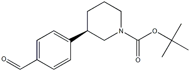 tert-butyl (R)-3-(4-formylphenyl)piperidine-1-carboxylate 구조식 이미지