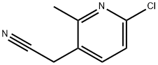 2-(6-chloro-2-methylpyridin-3-yl)acetonitrile 구조식 이미지