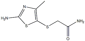 2-[(2-amino-4-methyl-1,3-thiazol-5-yl)sulfanyl]acetamide 구조식 이미지