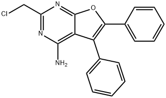 Furo[2,3-d]pyrimidin-4-amine, 2-(chloromethyl)-5,6-diphenyl- Structure