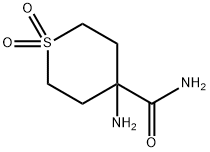 4-aminotetrahydro-2H-thiopyran-4-carboxamide 1,1-dioxide Structure