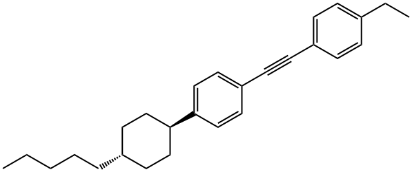 Benzene,1-ethyl-4-[2-[4-(trans-4-pentylcyclohexyl)phenyl]ethynyl]- Structure