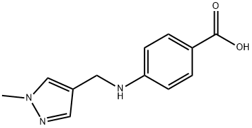 4-{[(1-methyl-1H-pyrazol-4-yl)methyl]amino}benzoic acid Structure