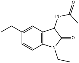 Acetamide,  N-(1,5-diethyl-2,3-dihydro-2-oxo-1H-indol-3-yl)- 구조식 이미지