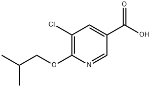 5-chloro-6-(2-methylpropoxy)pyridine-3-carboxylic acid 구조식 이미지