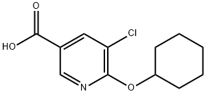 5-chloro-6-(cyclohexyloxy)pyridine-3-carboxylic acid Structure