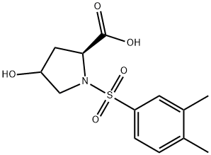 1-[(3,4-dimethylbenzene)sulfonyl]-4-hydroxypyrrolidine-2-carboxylic acid Structure