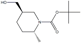 tert-butyl (2R,5R)-5-(hydroxymethyl)-2-methylpiperidine-1-carboxylate Structure