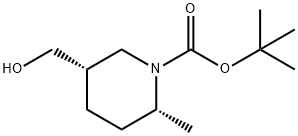 tert-butyl (2R,5S)-5-(hydroxymethyl)-2-methylpiperidine-1-carboxylate Structure