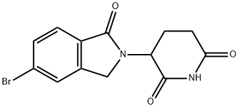 3-(5-Bromo-1-oxoisoindolin-2-yl)piperidine-2,6-dione Structure