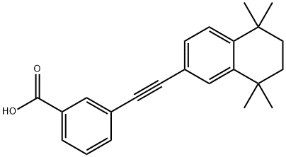 3-[2-(5,6,7,8-Tetrahydro-5,5,8,8-tetramethyl-2-naphthalenyl)ethynyl]benzoic acid Structure