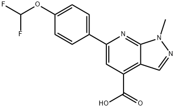 6-[4-(Difluoromethoxy)phenyl]-1-methyl-1H-pyrazolo[3,4-b]pyridine-4-carboxylic acid Structure