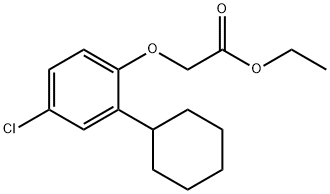 Ethyl (4-chloro-2-cyclohexylphenoxy)acetate Structure