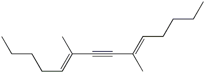 6,9-dimethyl-5,9-tetradecadien-7-yne Structure