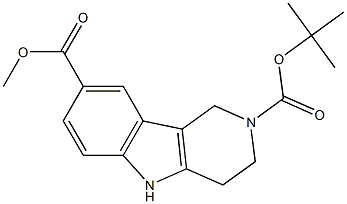 2-tert-Butyl 8-methyl 3,4-dihydro-1H-pyrido[4,3-b]indole-2,8(5H)-dicarboxylate Structure