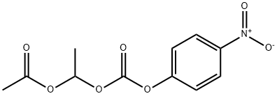 1-(((4-Nitrophenoxy)carbonyl)oxy)ethyl acetate 구조식 이미지