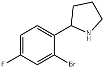 2-(2-브로모-4-플루오로페닐)피롤리딘 구조식 이미지