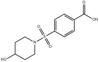 4-[(4-hydroxypiperidin-1-yl)sulfonyl]benzoic acid 구조식 이미지
