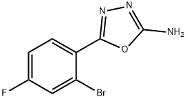 5-(2-bromo-4-fluorophenyl)-1,3,4-oxadiazol-2-amine 구조식 이미지