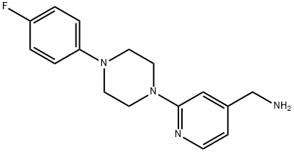{2-[4-(4-fluorophenyl)piperazin-1-yl]pyridin-4-yl}methanamine 구조식 이미지
