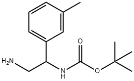 Carbamic acid, N-[2-amino-1-(3-methylphenyl)ethyl]-, 1,1-dimethylethyl ester Structure