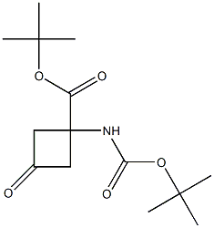 tert-butyl 1-(tert-butoxycarbonylamino)-3-oxo-cyclobutanecarboxylate Structure