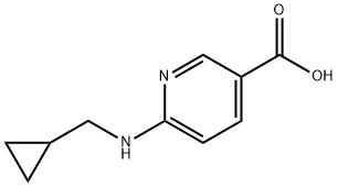 6-[(cyclopropylmethyl)amino]pyridine-3-carboxylic acid 구조식 이미지