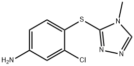 3-chloro-4-[(4-methyl-4H-1,2,4-triazol-3-yl)sulfanyl]aniline 구조식 이미지