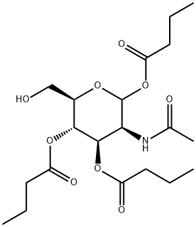 2-Acetamido-1,3,4-tri-O-butanoyl-2-deoxy-D-mannopyranose Structure