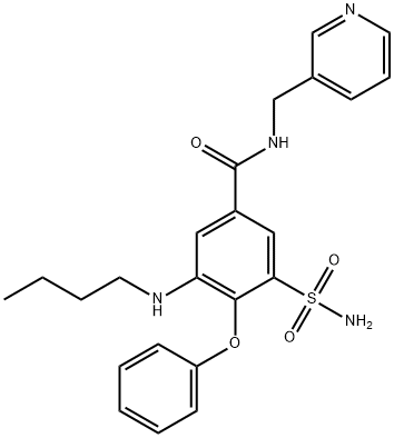 Benzamide, 3-(aminosulfonyl)-5-(butylamino)-4-phenoxy-N-(3-pyridinylmethyl)- Structure