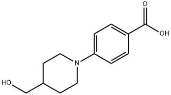 4-(4-(hydroxymethyl)piperidin-1-yl)benzoicacid Structure