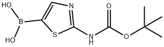 [2-[(2-methylpropan-2-yl)oxycarbonylamino]-1,3-thiazol-5-yl]boronic acid Structure