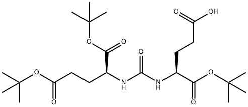 (S)-5-tert-butoxy-4-(3-((S)-1,5-di-tert-butoxy-1,5-dioxopentan-2-yl)ureido)-5-oxopentanoic acid 구조식 이미지