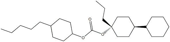 4-trans-Propyl-[1,1-bicyclohexyl]-4-trans-carbonic acid-(4-trans-pentylcyclohexyl)-ester Structure