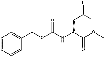 methyl -2-(((benzyloxy)carbonyl)amino)-4,4-difluorobut-2-enoate Structure