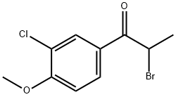 2-bromo-1-(3-chloro-4-methoxyphenyl)propan-1-one 구조식 이미지