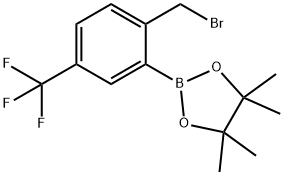 2-BROMOMETHYL-5-(TRIFLUOROMETHYL)PHENYLBORONIC ACID PINACOL ESTER 구조식 이미지