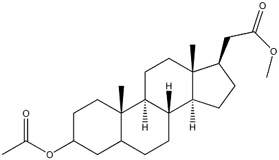 methyl 3-(acetyloxy)pregnan-21-oate 구조식 이미지